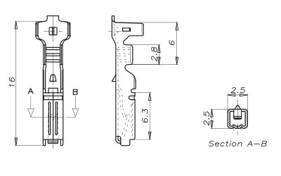 Crimp Type Receptacle Diagram